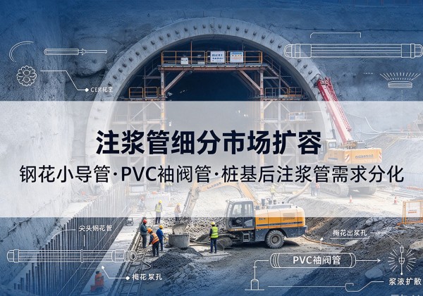 红花岗注浆管细分市场扩容，隧道钢花小导管、PVC 袖阀管、桩基后注浆管需求分化
